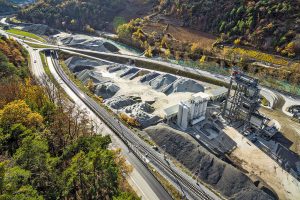 Baustelle A9 mit Ammann-Asphaltmischanlage