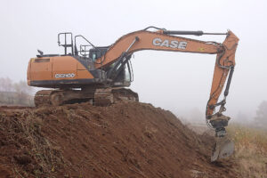 CASE Baumaschine im Einsatz im Salzbergwerk