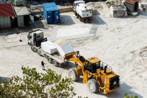 Carrara-Marmor, Transport der Blöcke