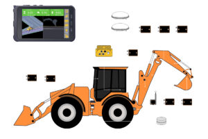 Schaubild der Funktionsweise der Unicontrol 3D-Maschinensteuerungslösung.