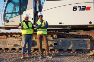 Zwei Telekrane und ein Raupenkran von Sennebogen im Einsatz für eine neue Hochgeschwindigkeitsbahnstrecke in Italien