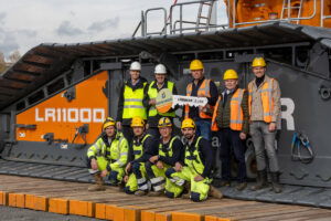 Liebherr Raupenkran LR 11000 im Windpark Vanikum