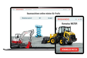 Digando und Traser verzahnen die Verfügbarkeit von Baumaschinen