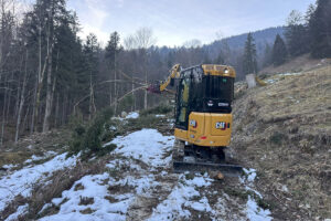 Holp RotoTop am Kompaktbagger CAT302 CR 