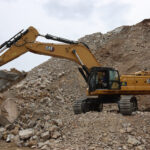 Kettenbagger Cat 395 im Steinbruch Pronat Preg