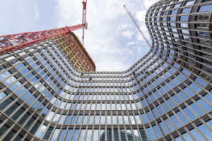 Das Bürohochhaus Upbeat bildet den nördlichen Auftakt der Berliner Europacity