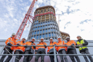 Das Bürohochhaus Upbeat bildet den nördlichen Auftakt der Berliner Europacity