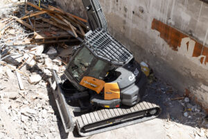 Case CX135E XRD Long-Reach-Abbruchbagger im Einsatz in Lyon