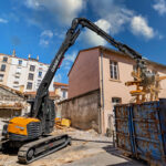 Case CX135E XRD Long-Reach-Abbruchbagger im Einsatz in Lyon