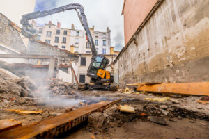 Case CX135E XRD Long-Reach-Abbruchbagger im Einsatz in Lyon