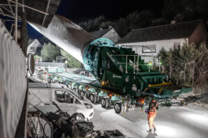 Der Scheuerle BladeLifter G4 im Einsatz für Enercon