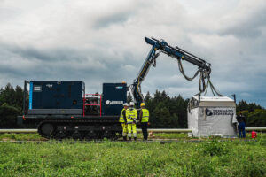 Bergmann Hybrid-Schweißraupe U205 im Einsatz bei Reinhard Rohrbau