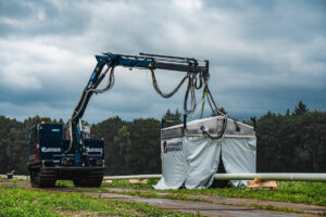 Bergmann Hybrid-Schweißraupe U205 im Einsatz bei Reinhard Rohrbau