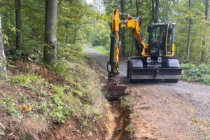 Holp RotoTop am JCB Hydradig im Einsatz bei Andreas Jansen aus Lierschied