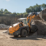 Jubiläumsradlader L 580 XPower von Liebherr bei Berger Rohstoffe GmbH im Einsatz