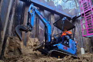 Mehr über den Artikel erfahren Sany SY19E – Baggern ohne Baulärm