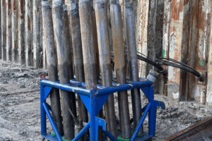 Vibrationsbohrgerät VibroDrill VD 150 von terra infrastructure im Einsatz beim Bau des Nordhavnstunnels in Dänemark.