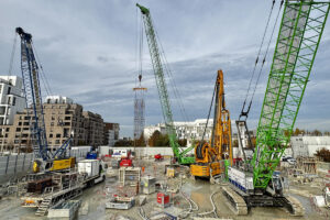 Sennebogen Krane im Einsatz: Schlitzwände und Schwerlastarbeiten für das neue U-Bahn-Netz von Paris