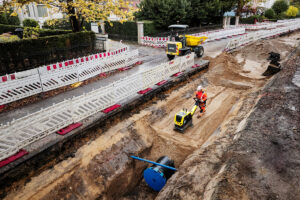 STRABAG setzt auf Wacker Neuson als Partner bei einer Baumaßnahme entlang der Hamburger Elbchaussee