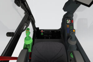 Variables Lenkkonzept von Sennebogen für Teleskoplader mit Joystick und Lenkrad