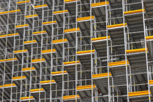 PERI UP Fassadengerüst für Wohn-Hochhaus Meiller Gärten in München