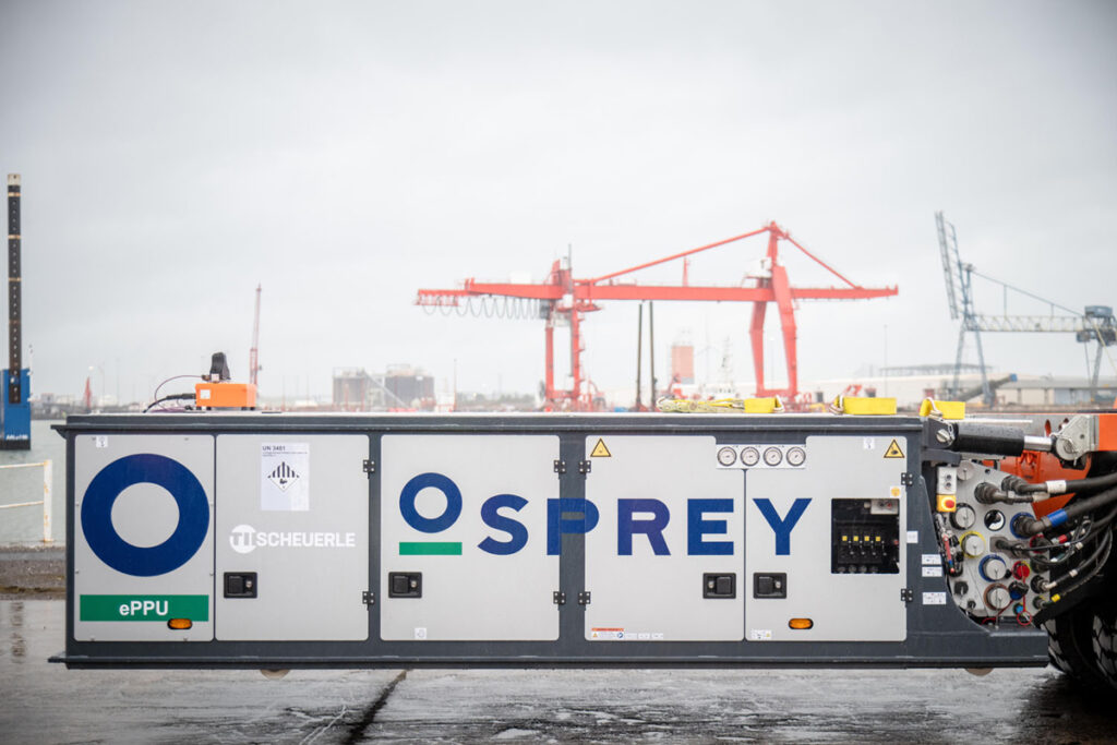 Osprey setzt elektrische PowerPack Unit (ePPU) von TII Scheuerle erstmals bei einem komplexen Hafenprojekt ein