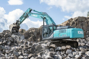 Kobelco Kettenbagger auf der steinexpo 2026