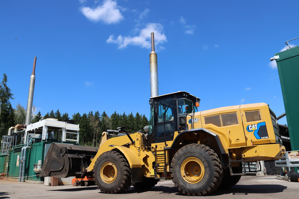 Cat 950 GC Electric bei BioIN im Kompostwerk