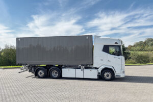 Der DAF XG 350 Electric FAN 6x2 für BDF-Systemverkehr